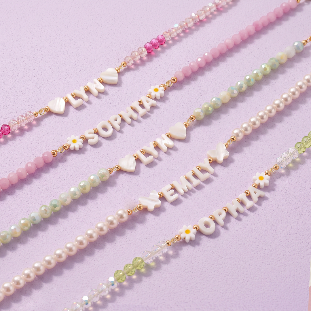 Personalisiertes kleines Herz-Baby-Initialenarmband