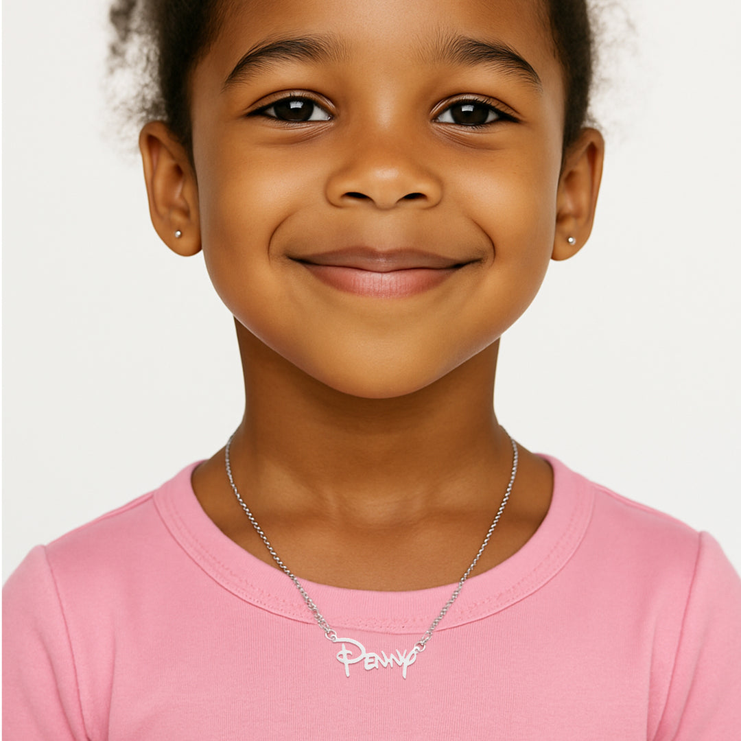 Collier personnalisé avec prénom de princesse pour enfant