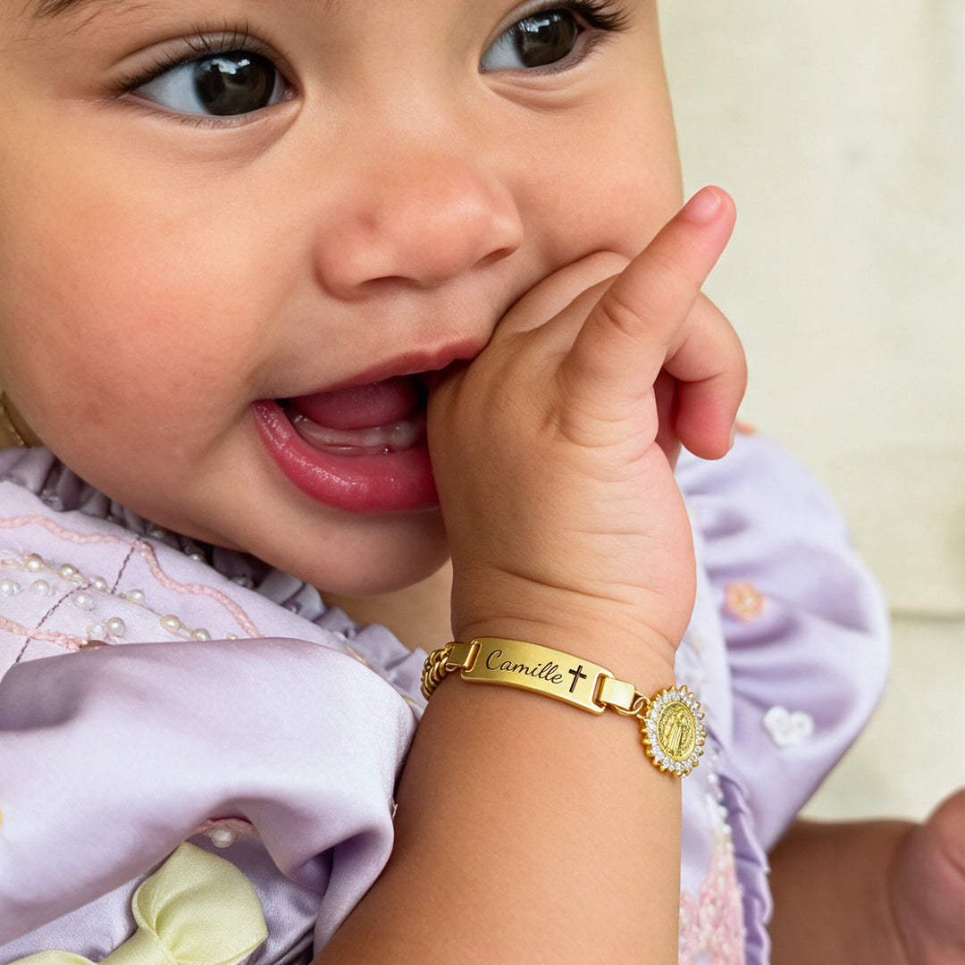Personalized Kids Symbol Cuban Link Name Bracelet, Necklace or Set
