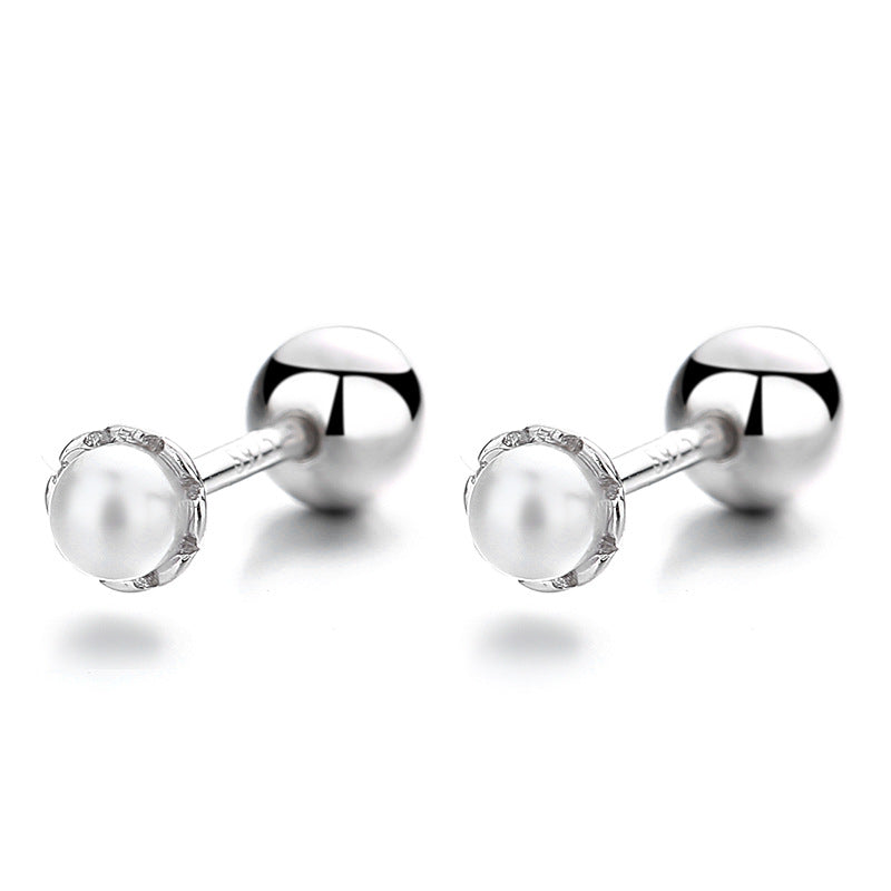 Petite Radiance Pearl Girls Stud Earrings