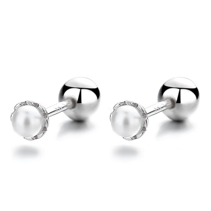 Petite Radiance Pearl Girls Stud Earrings