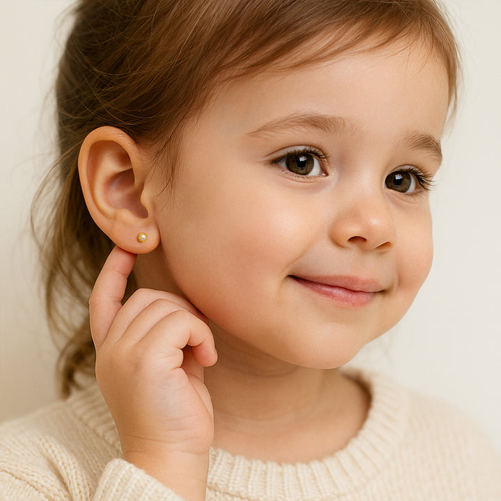 Petite Radiance Pearl Girls Stud Earrings