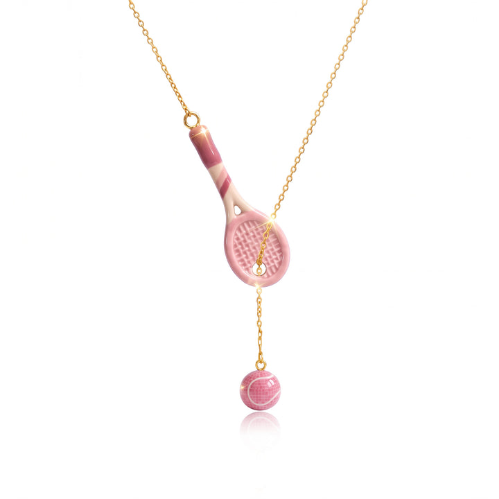 Playful Enamel Sports Charm Necklace for Girls