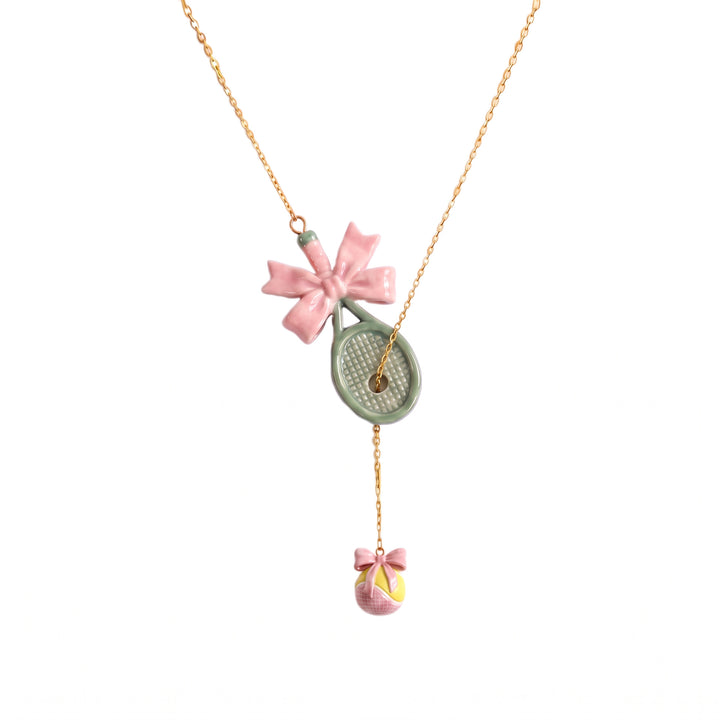 Playful Enamel Sports Charm Necklace for Girls