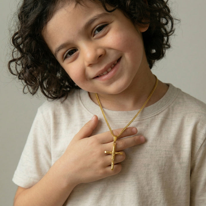 Sterling Silver Cross Kids Necklace
