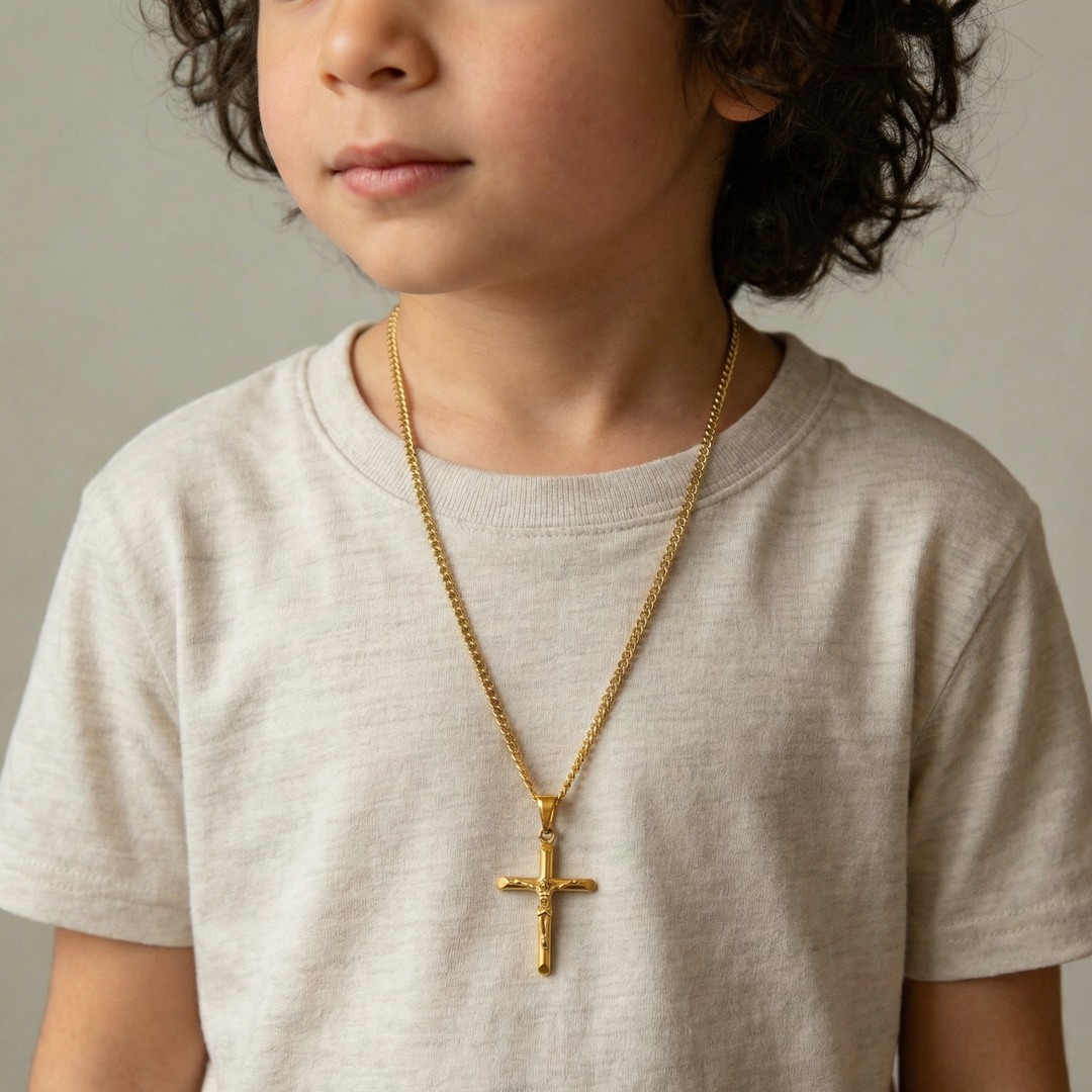 Sterling Silver Cross Kids Necklace