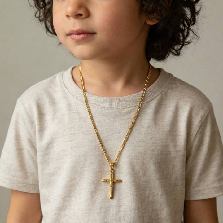 Sterling Silver Cross Kids Necklace