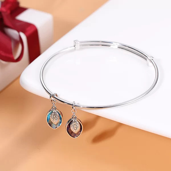 Pesonalized Family Birthstone and Initial Bangle