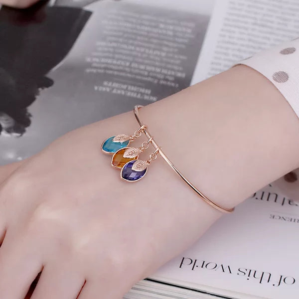 Pesonalized Family Birthstone and Initial Bangle