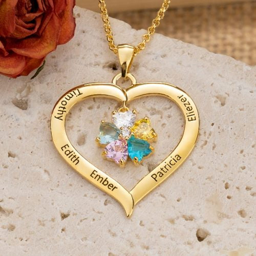 S925 Personalized Mother's Day Heart Necklace