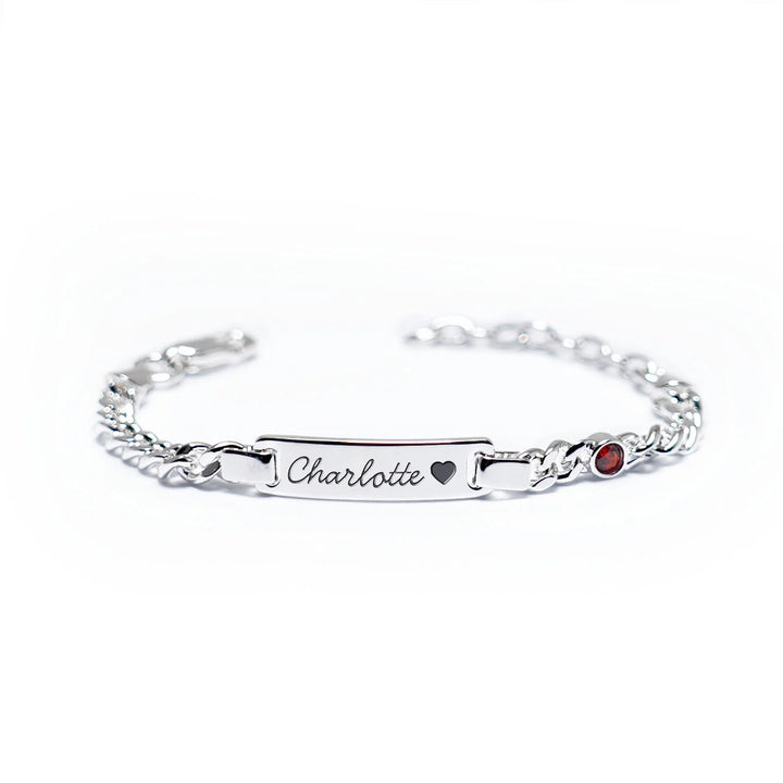 Boy And Girl's Birthstone Name Bracelet