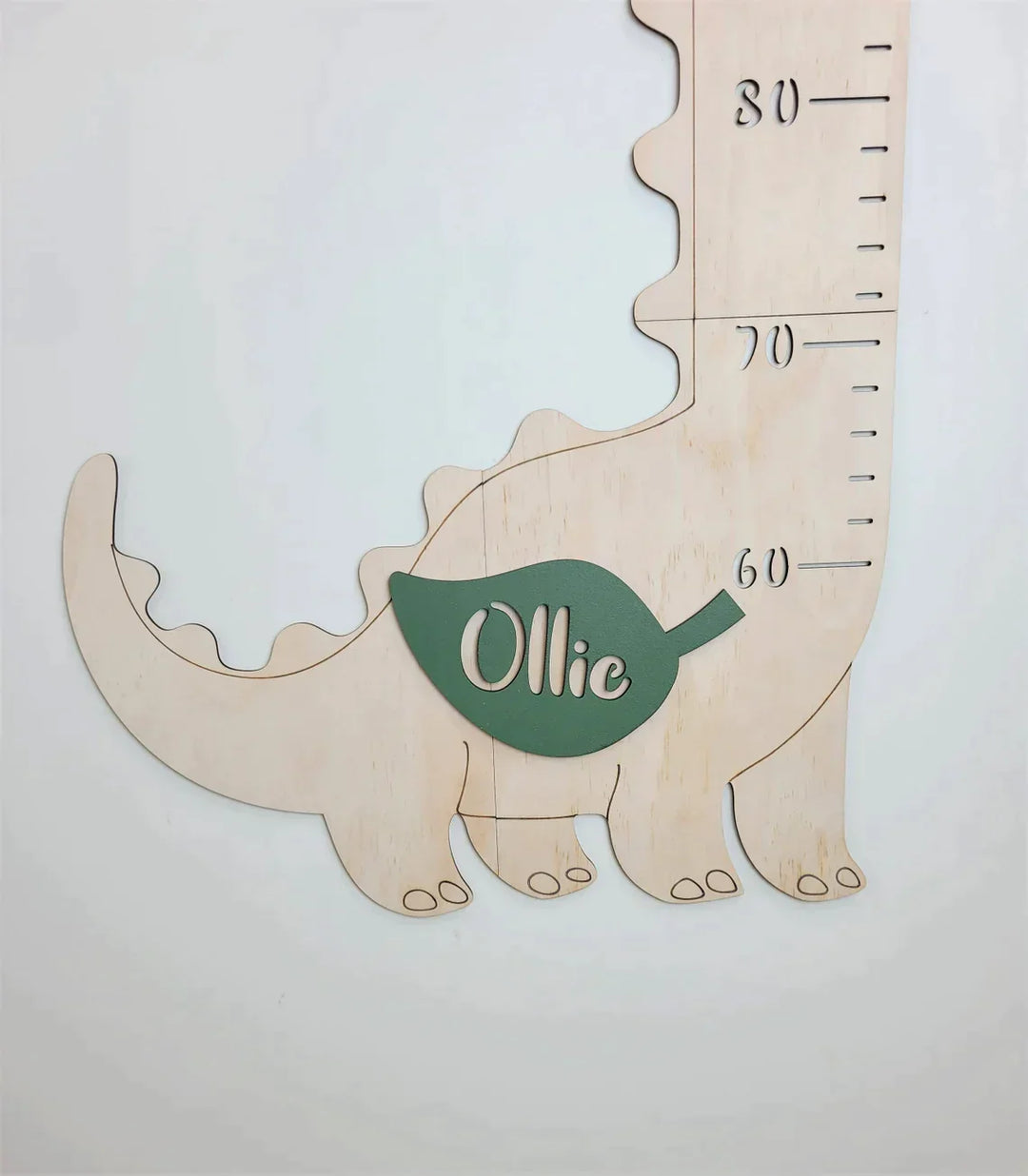 Personalized Wooden Kids Growth Chart - Dinosaur