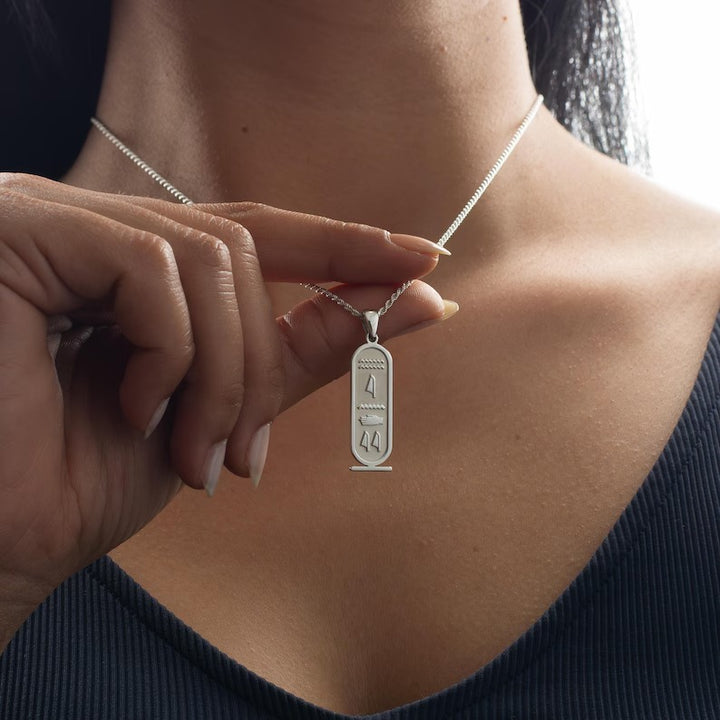Personalized Egypt Cartouche Symbols Name Necklace