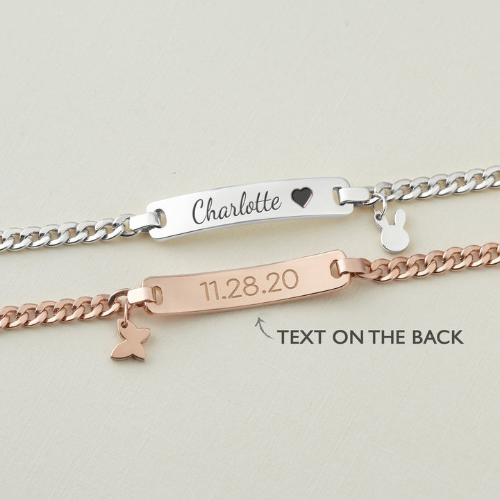 Bracelet prénom bébé avec breloque mignonne