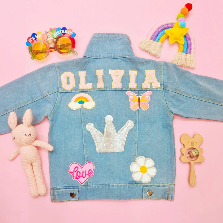 Personalized Kids Patch Jean Jacket