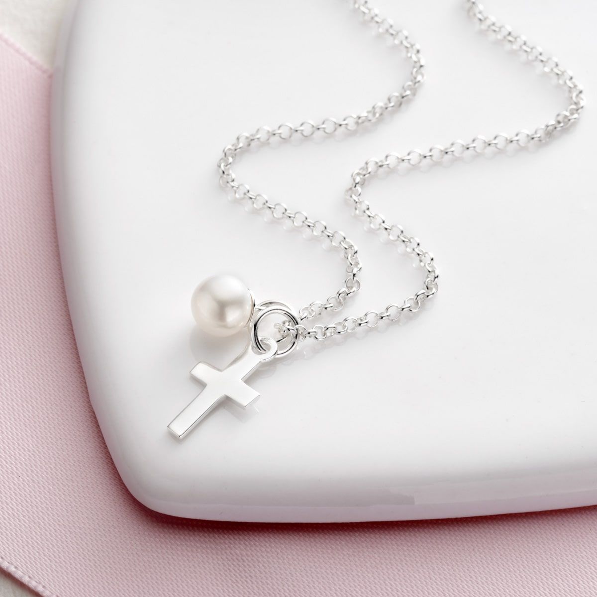 Baby's Christening Cross Necklace