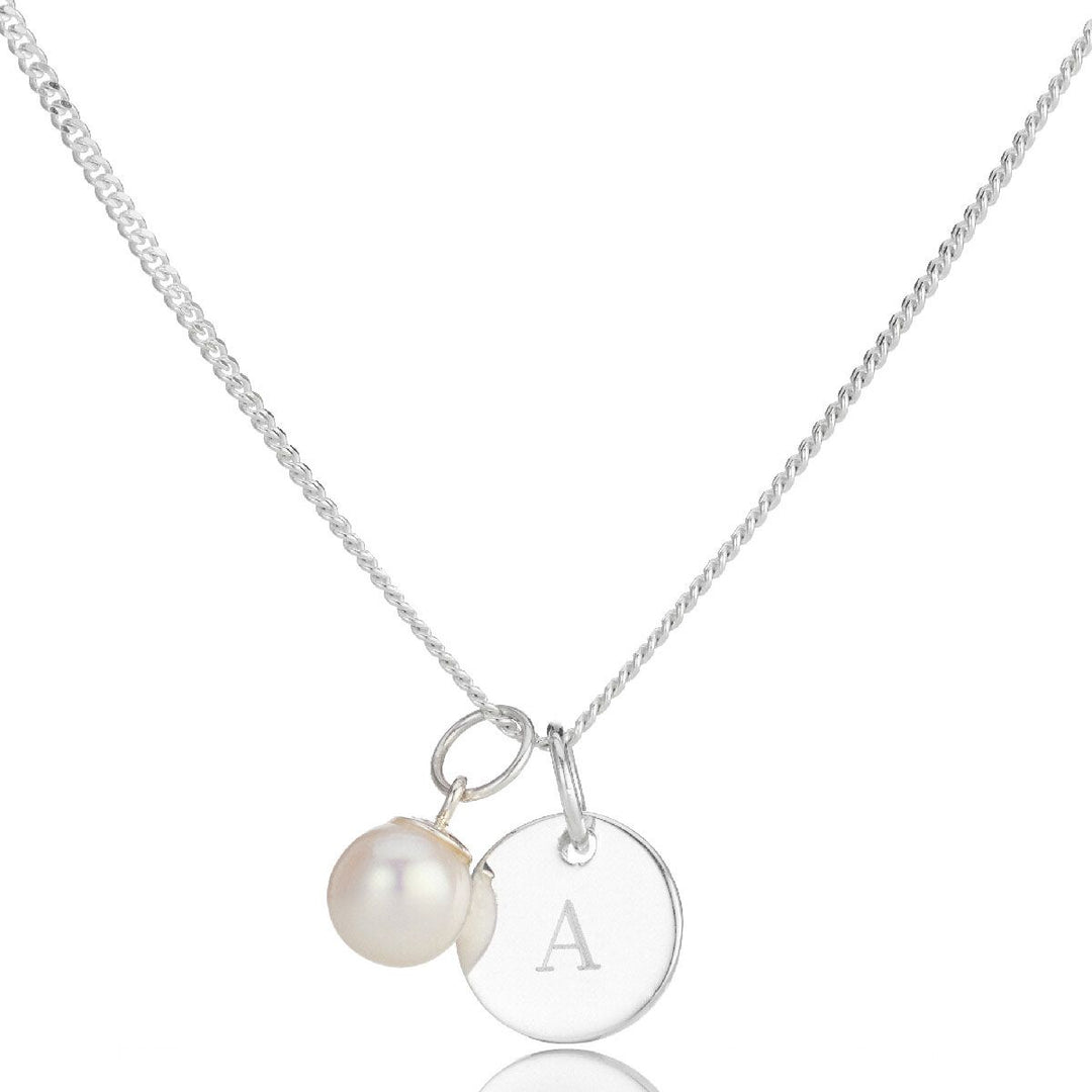 Disc Childrens Initial Necklace