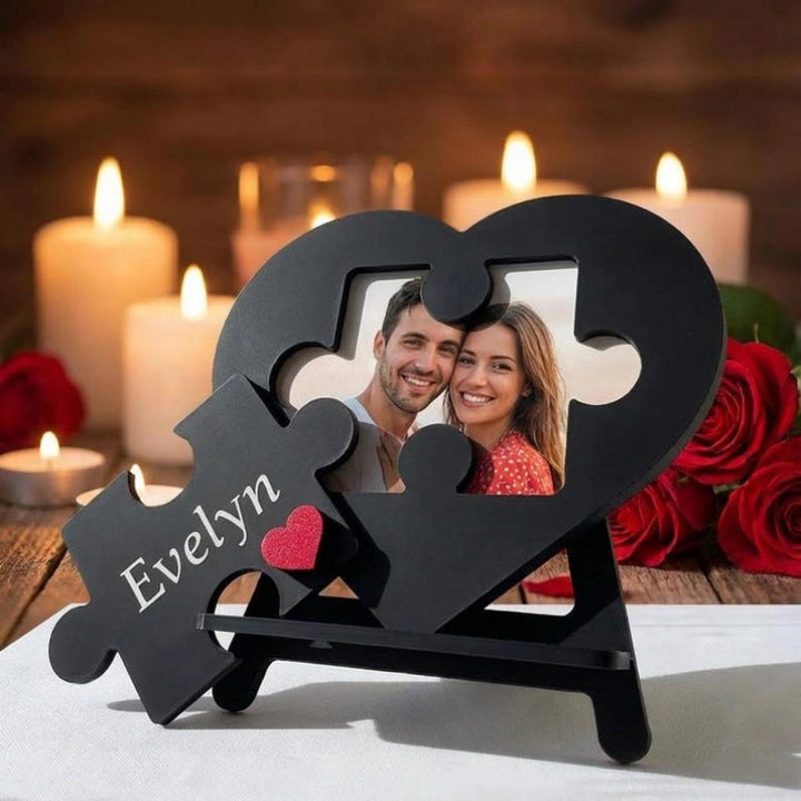 Personalized Puzzle Heart Name Sign