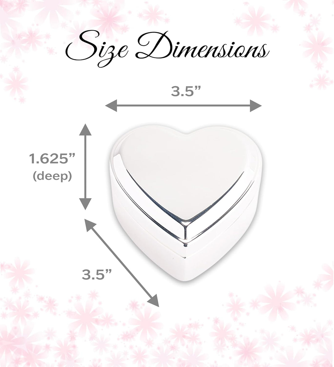 Personalized Baby Baptism or Christening Heart Jewelry Box